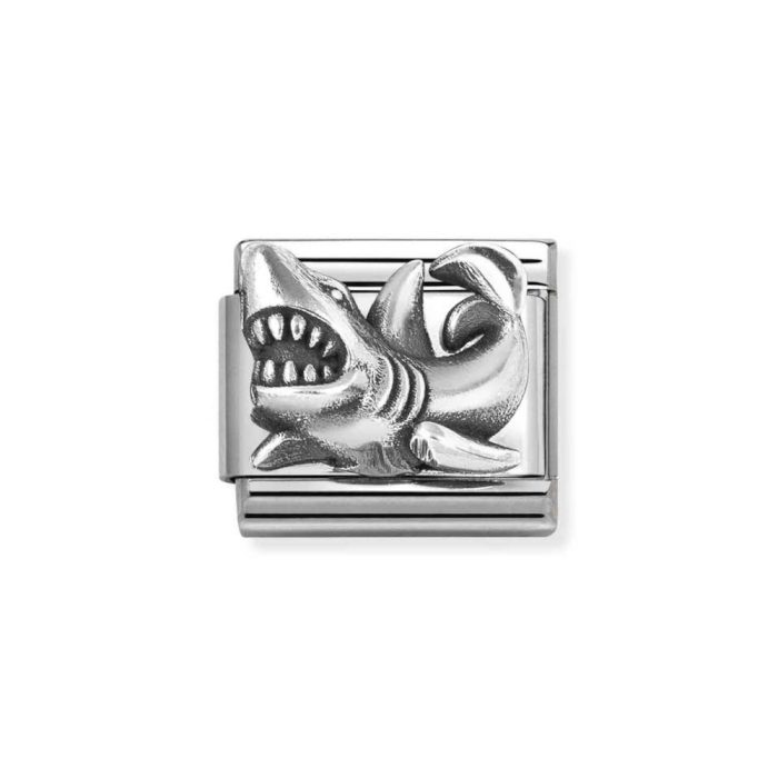 NOMINATION COMPOSABLE CLASSIC LINK SHARK IN STERLING SILVER 330101/87