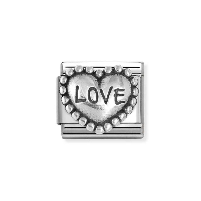 NOMINATION COMPOSABLE CLASSIC LINK LOVE HEART IN STERLING SILVER 330101/88