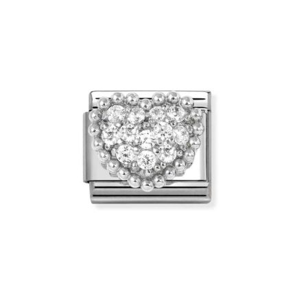 NOMINATION COMPOSABLE CLASSIC LINK HEART IN STERLING SILVER 330322/07