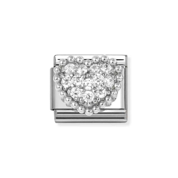 NOMINATION COMPOSABLE CLASSIC LINK HEART IN STERLING SILVER 330322/07