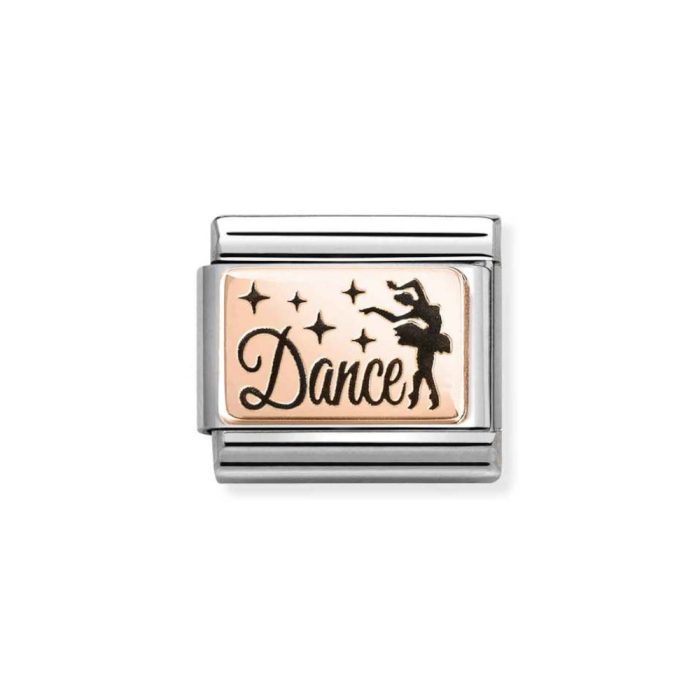 NOMINATION COMPOSABLE CLASSIC LINK DANCE WITH BALLERINA IN 9K ROSE GOLD 430111/29
