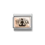 NOMINATION COMPOSABLE CLASSIC LINK YOGA LOTUS POSE IN 9K ROSE GOLD 430111/31