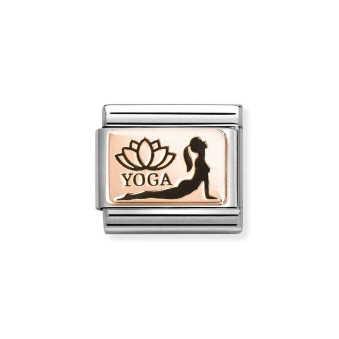 NOMINATION COMPOSABLE CLASSIC LINK YOGA COBRA POSE IN 9K ROSE GOLD 430111/32