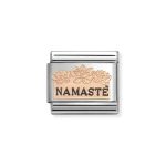 NOMINATION COMPOSABLE CLASSIC LINK NAMASTE WITH FLOWERS IN 9K ROSE GOLD 430202/43