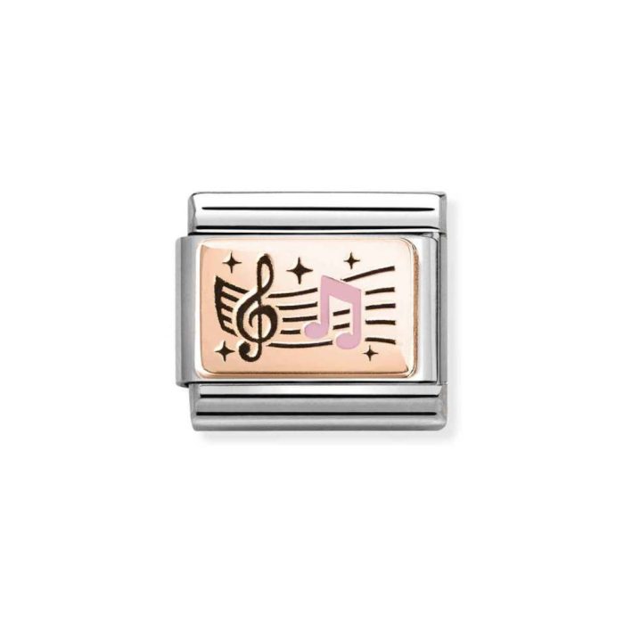 NOMINATION COMPOSABLE CLASSIC LINK MUSICAL NOTES IN 9K ROSE GOLD 430204/06