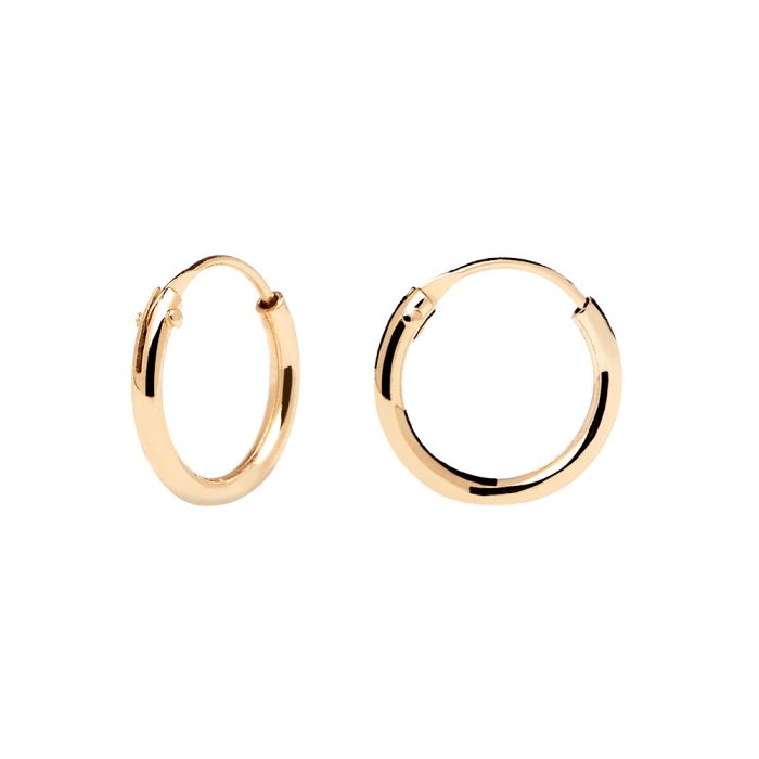 PDPAOLA ΣΚΟΥΛΑΡΙΚΙΑ ESSENTIALS MINI HOOPS ΑΠΟ ΚΙΤΡΙΝΟ ΕΠΙΧΡΥΣΩΜΕΝΟ ΑΣΗΜΙ AR01-130-U