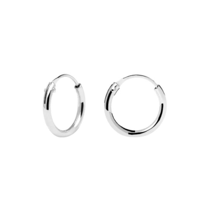 PDPAOLA ΣΚΟΥΛΑΡΙΚΙΑ ESSENTIALS MINI HOOPS ΑΠΟ ΕΠΙΠΛΑΤΙΝΩΜΕΝΟ ΑΣΗΜΙ AR02-130-U