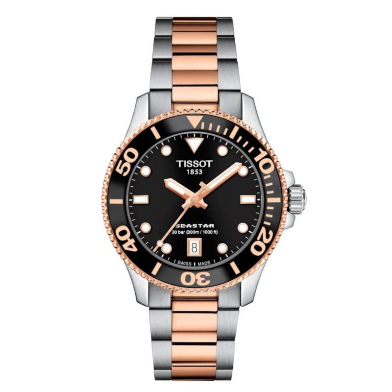 Tissot T-Sport Seastar 1000 Two Tone Stainless Steel Bracelet T1202102205101