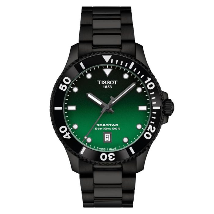 Tissot T-Sport Seastar 1000 Black Stainless Steel Bracelet T1204103309100
