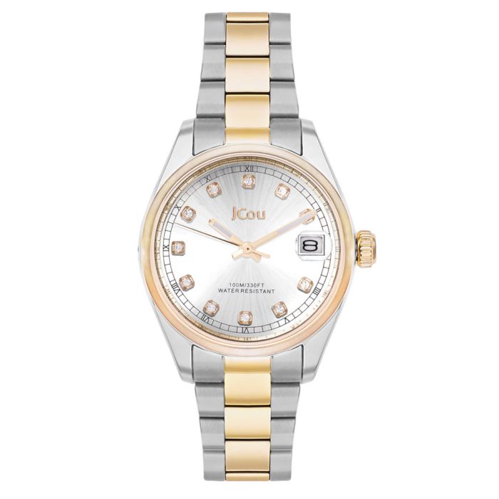 Jcou Serenity Crystals Two Tone Stainless Steel Bracelet JU19068-6
