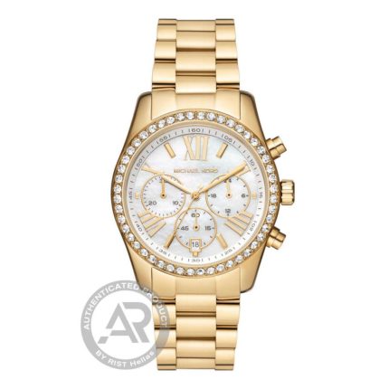 Michael Kors Lexington Crystals Gold Stainless Steel Bracelet Chronograph MK7241