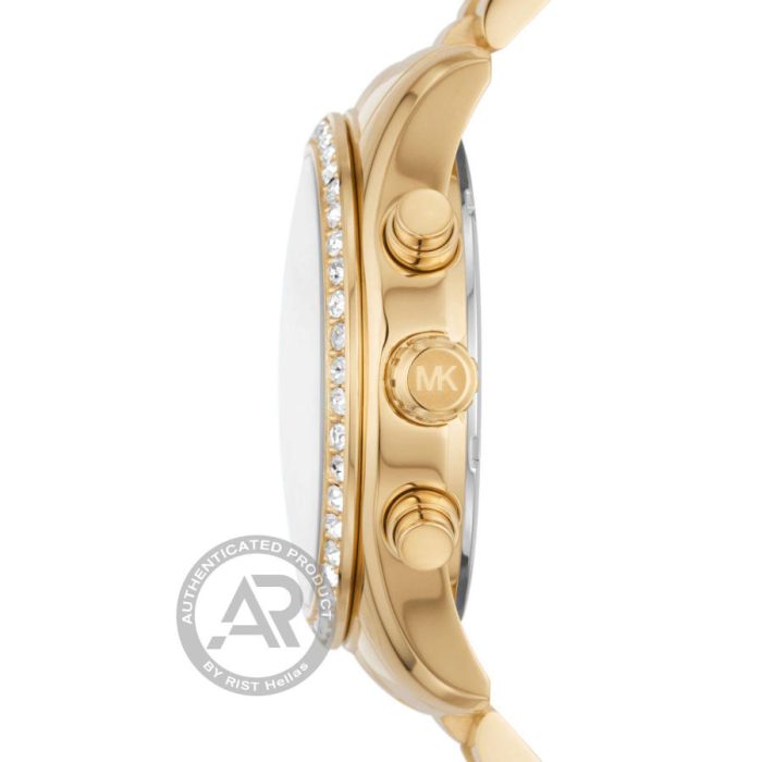 Michael Kors Lexington Crystals Gold Stainless Steel Bracelet Chronograph MK7241