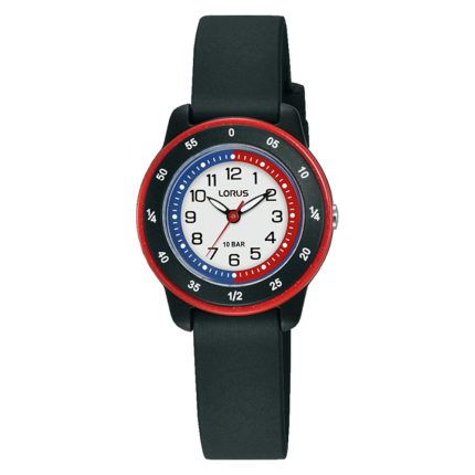 Lorus Kids Black Silicone Strap RRX51JX9