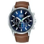 Lorus Tactical Chronograph Brown Leather Strap RT381KX9