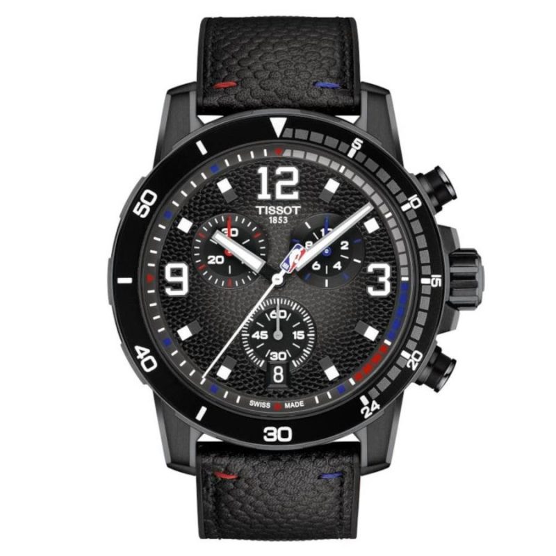 Tissot Supersport Chrono NBA Special Edition Black Leather Strap Chronograph T1256173706700