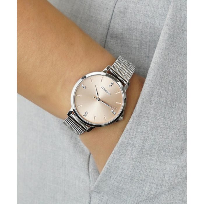 Gregio Sleek Crystals Stainless Steel Bracelet GR470011