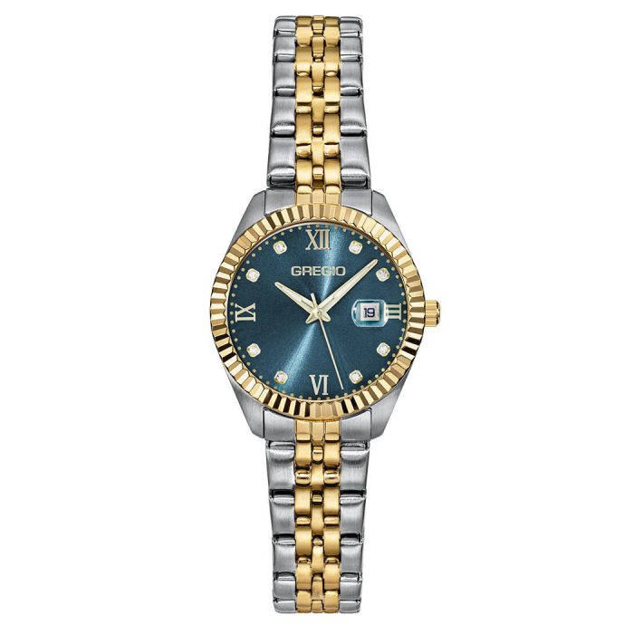 Gregio Mallory Petit Crystals Two Tone Stainless Steel Bracelet GR480042