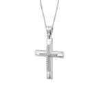 ΣΤΑΥΡΟΣ ΜΕ ΑΛΥΣΙΔΑ ΑΠΟ 14 ΚΑΡΑΤΙΑ ΛΕΥΚΟΧΡΥΣΟ ΜΕ ΖΙΡΓΚΟΝ 0003-ST253808B