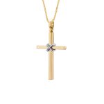 ΣΤΑΥΡΟΣ ΜΕ ΑΛΥΣΙΔΑ ΑΠΟ 14 ΚΑΡΑΤΙΑ ΚΙΤΡΙΝΟ ΧΡΥΣΟ ΚΑΙ ΛΕΥΚΟΧΡΥΣΟ ΜΕ ΖΙΡΓΚΟΝ 0600-ST255458