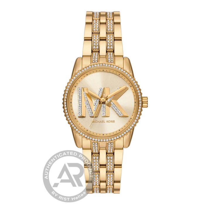 Michael Kors Mini Ritz Crystals Gold Stainless Steel Bracelet Chronograph MK7540