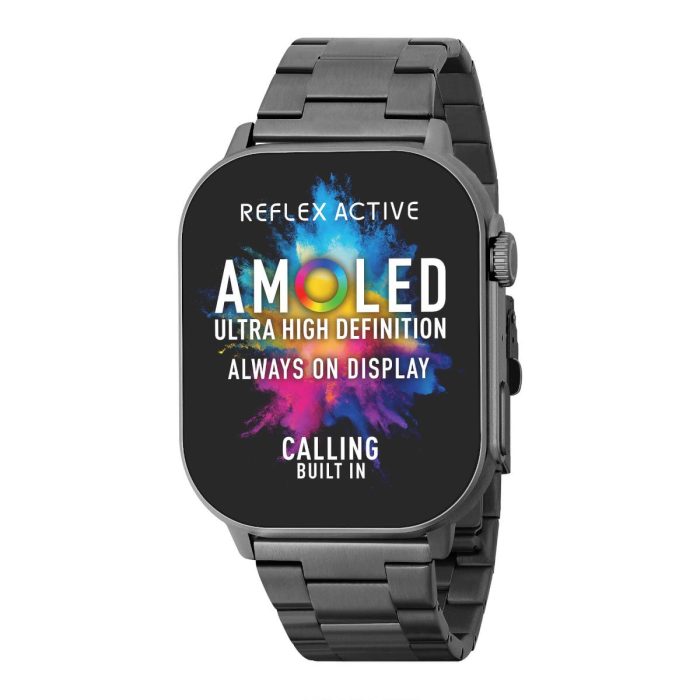 Reflex Active Series 29 Black Stainless Steel Bracelet Smartwatch RA29-4082