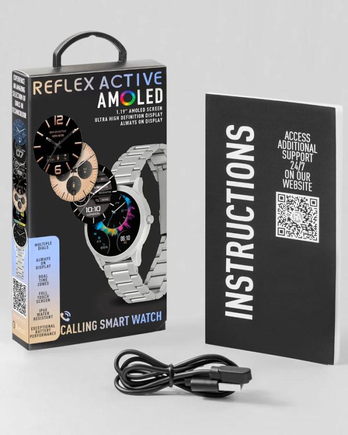Reflex Active Series 31 Silver Stainless Steel Bracelet Smartwatch RA31-4093
