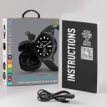 Reflex Active Series 36 Black Rubber Strap Smartwatch & Earbuds Set RA36-2198-TWS