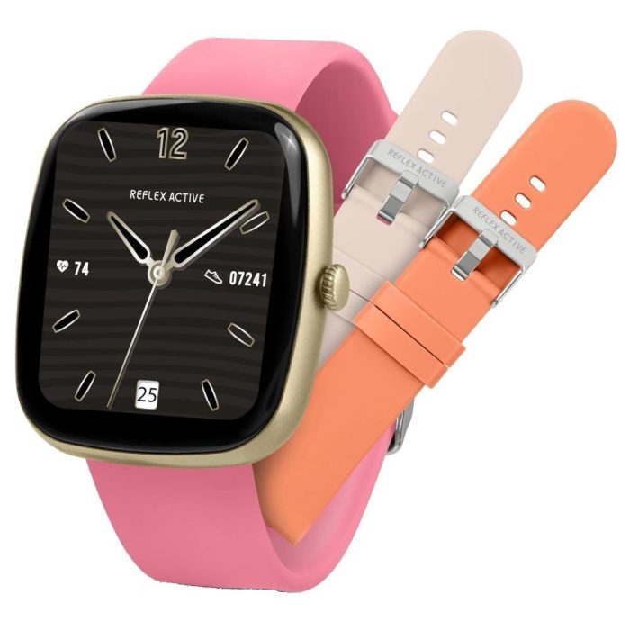 Reflex Active Series 50 Pink Rubber Strap Smartwatch RA50-2224-SET