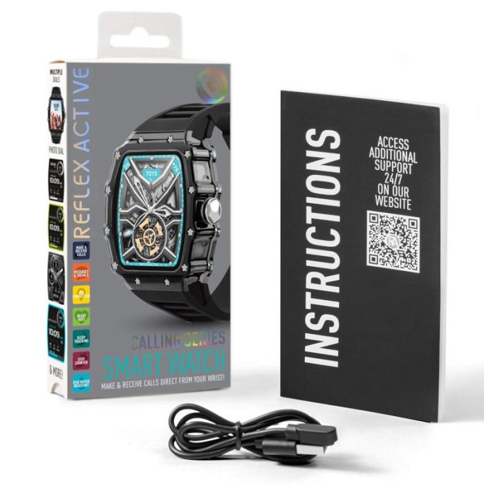 Reflex Active Series 51 Black Rubber Strap Smartwatch RA51-2225