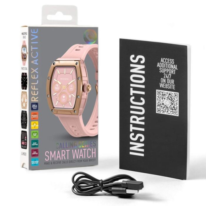 Reflex Active Series 52 Pink Rubber Strap Smartwatch RA52-2226