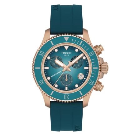 Tissot T-Sport Seastar 1000 Chronograph Turqoise Silicone Strap T1202173704100