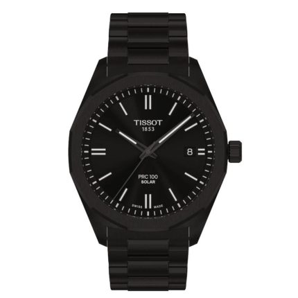 Tissot T-Classic PRC 100 Solar Black Stainless Steel Bracelet T1514223305100