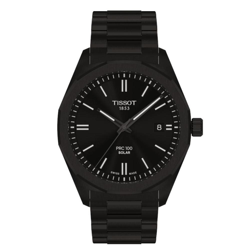 Tissot T-Classic PRC 100 Solar Black Stainless Steel Bracelet T1514223305100