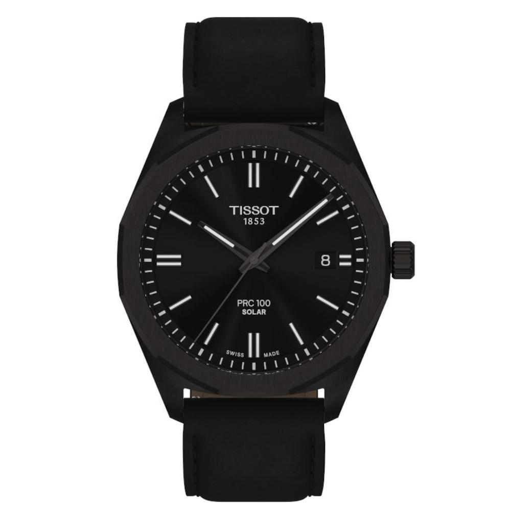 Tissot T-Classic PRC 100 Solar Black Leather Strap T1514223605100