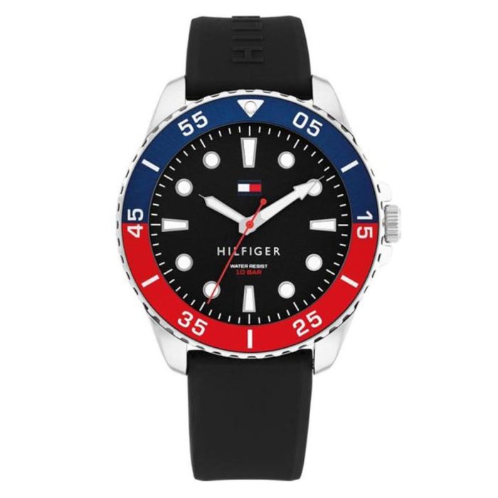 Tommy Hilfiger Oceanic Black Rubber Strap 1792201