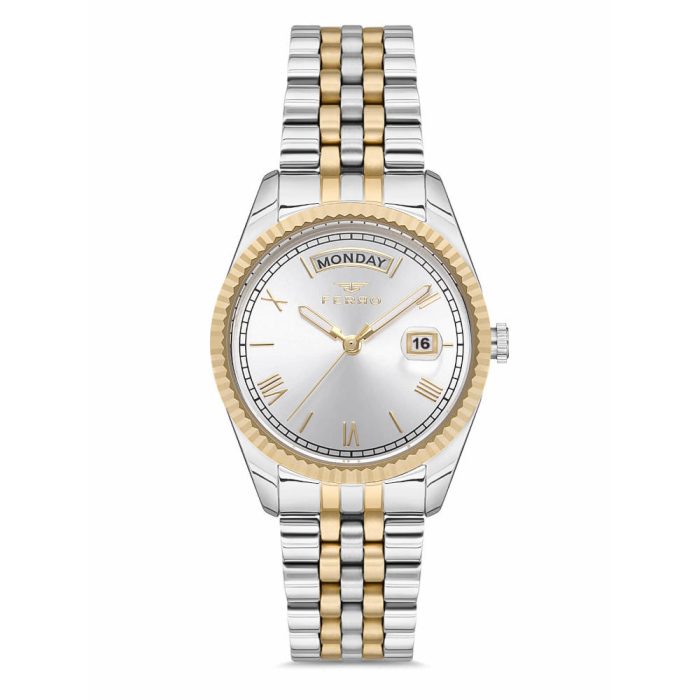 Ferro Two Tone Stainless Steel Bracelet FL21131AWT-D