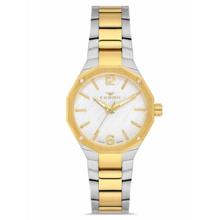 Ferro Crystals Two Tone Stainless Steel Bracelet FL43018A-D