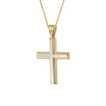 ΣΤΑΥΡΟΣ ΜΕ ΑΛΥΣΙΔΑ ΑΠΟ 14 ΚΑΡΑΤΙΑ ΚΙΤΡΙΝΟ ΧΡΥΣΟ ΚΑΙ ΛΕΥΚΟΧΡΥΣΟ 0019-ST255573