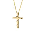 ΣΤΑΥΡΟΣ VALORO ΜΕ ΑΛΥΣΙΔΑ ΑΠΟ 14 ΚΑΡΑΤΙΑ ΚΙΤΡΙΝΟ ΧΡΥΣΟ ΜΕ ΖΙΡΓΚΟΝ 0003-ST255609