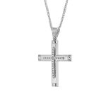 ΤΑΥΡΟΣ ΜΕ ΑΛΥΣΙΔΑ ΑΠΟ 14 ΚΑΡΑΤΙΑ ΛΕΥΚΟΧΡΥΣΟ ΜΕ ΖΙΡΓΚΟΝ 0005-ST65722Β