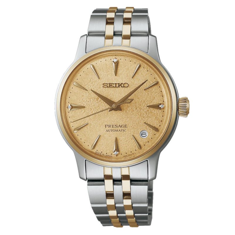 Seiko Presage Cocktail Time Diamond "Frozen Daiquiri" Automatic Two Tone Stainless Steel Bracelet SRPL64J1