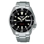 Seiko 5 Sports SKX Redux in Kuro Black Automatic Silver Stainless Steel Bracelet SRPL85K1J