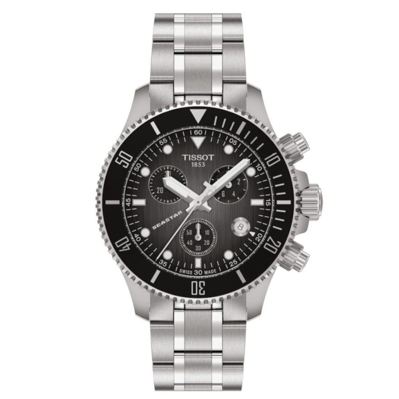 Tissot T-Sport Seastar 1000 Chronograph Silver Stainless Steel Bracelet T1202171106100