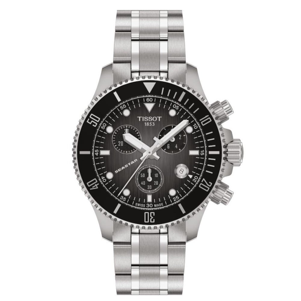 Tissot T-Sport Seastar 1000 Chronograph Silver Stainless Steel Bracelet T1202171106100