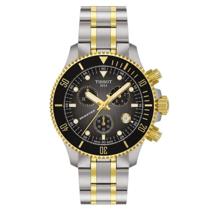 Tissot T-Sport Seastar 1000 Chronograph Two Tone Stainless Steel Bracelet T1202172206100