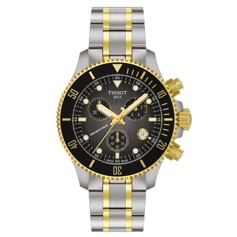 Tissot T-Sport Seastar 1000 Chronograph Two Tone Stainless Steel Bracelet T1202172206100