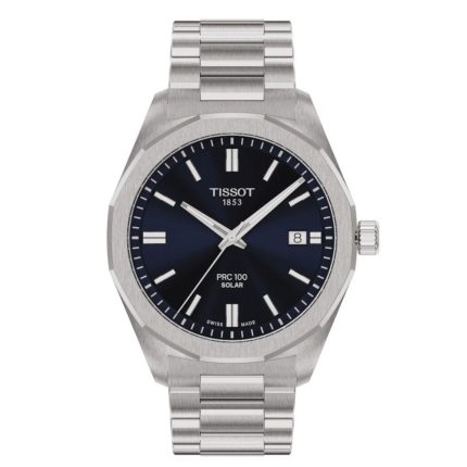 Tissot T-Classic PRC 100 Solar Silver Stainless Steel Bracelet T1514221104100
