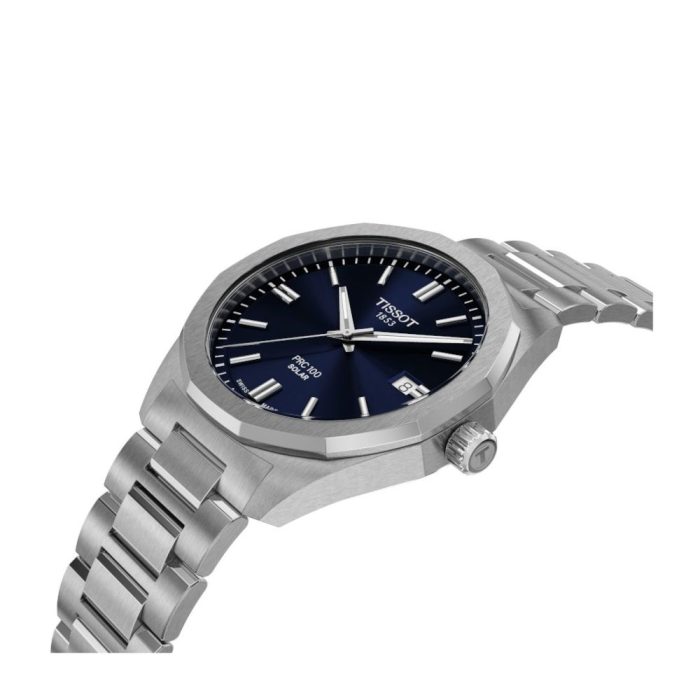 Tissot T-Classic PRC 100 Solar Silver Stainless Steel Bracelet T1514221104100