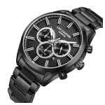 Lee Cooper Dual Time Black Metal Bracelet LC08153.650