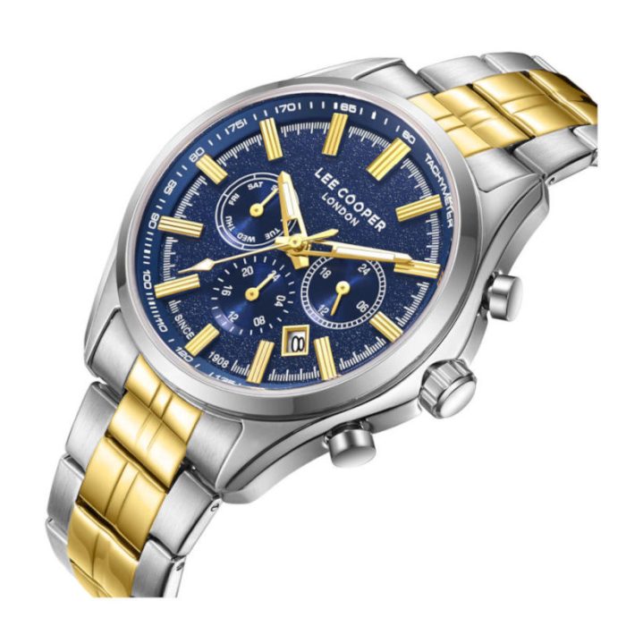 Lee Cooper Dual Time Two Tone Metal Bracelet LC08199.390